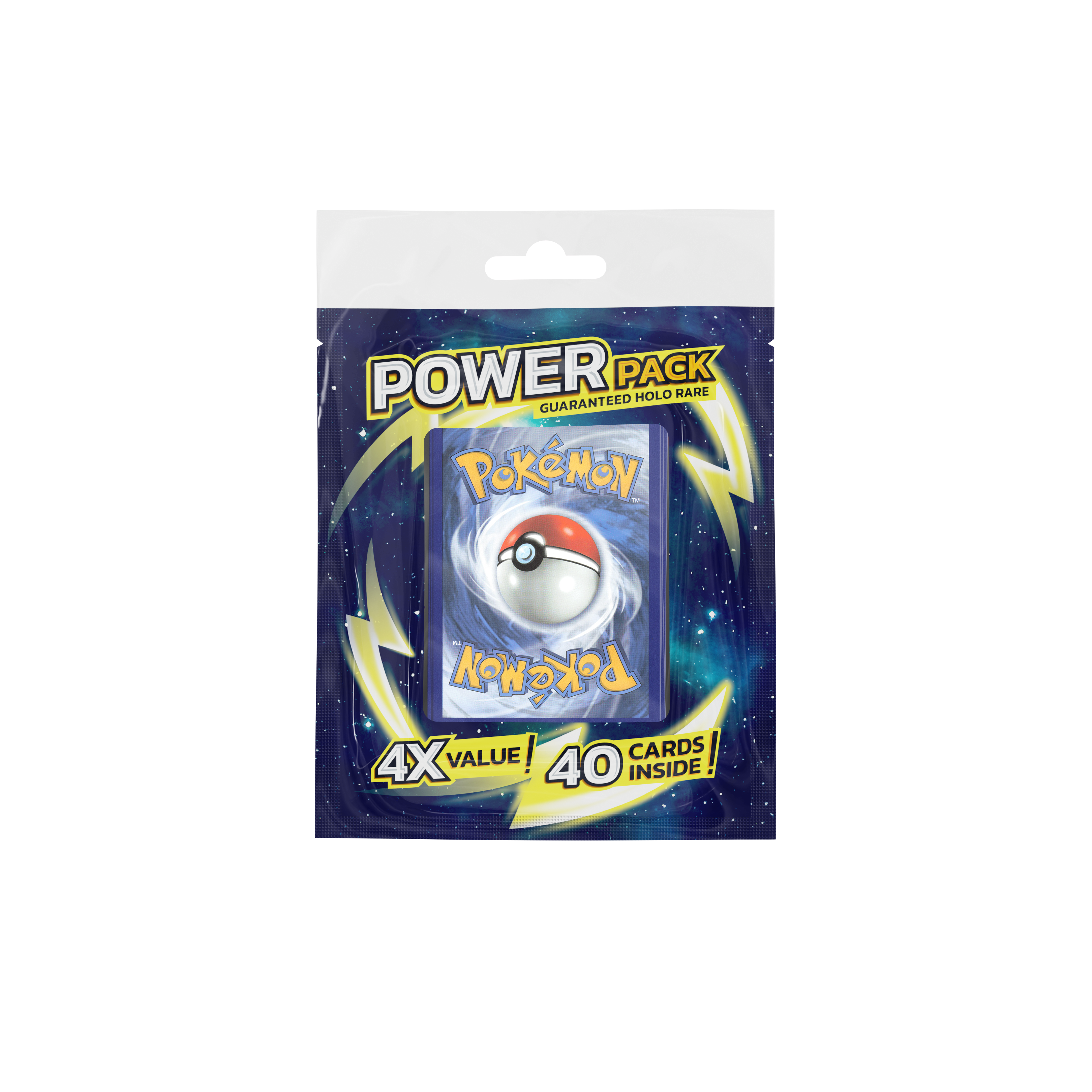 Pokemon Power Rack Pokémon Power Pack 40 Count with Guaranteed Holo Rare Card